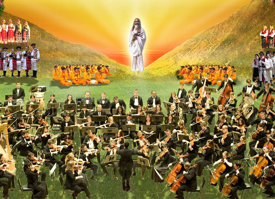 MAHARISHI MAHESH YOGI with Pandits and Orchestra